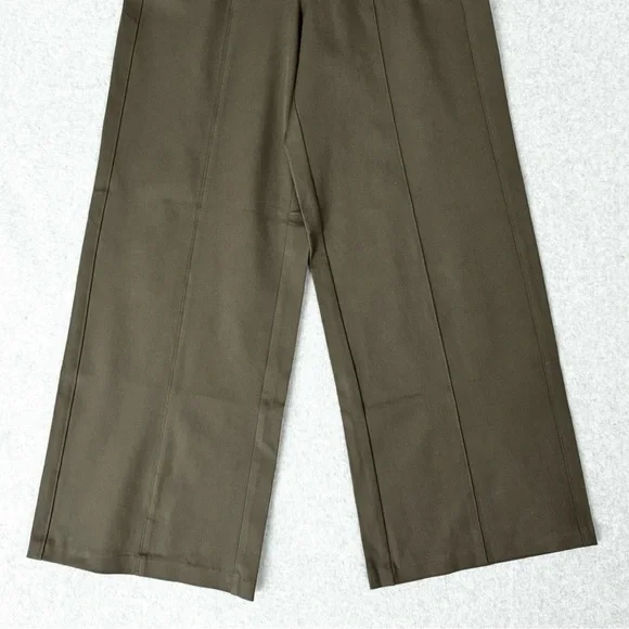 Old Navy Womens Pixie Wide Leg Pants Size Medium Brown Green Pull On Stretch New - Picture 3 of 13